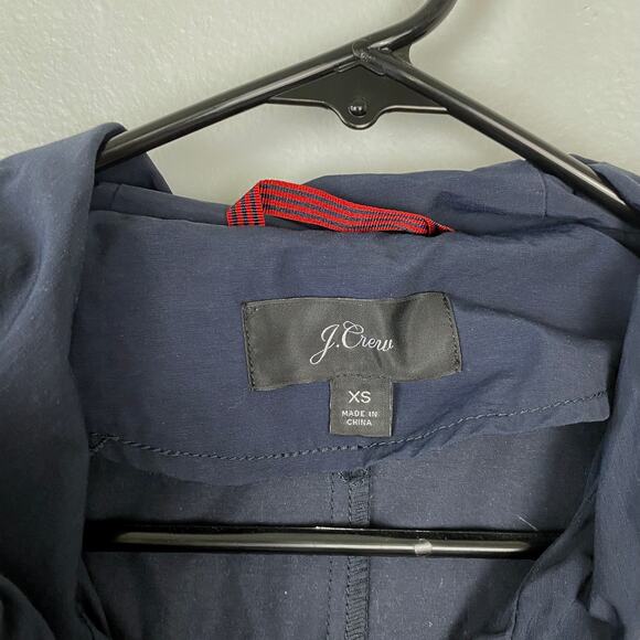 J. Crew Perfect Lightweight Jacket Water Resistant Defined Waist Navy Size XS - Picture 7 of 9